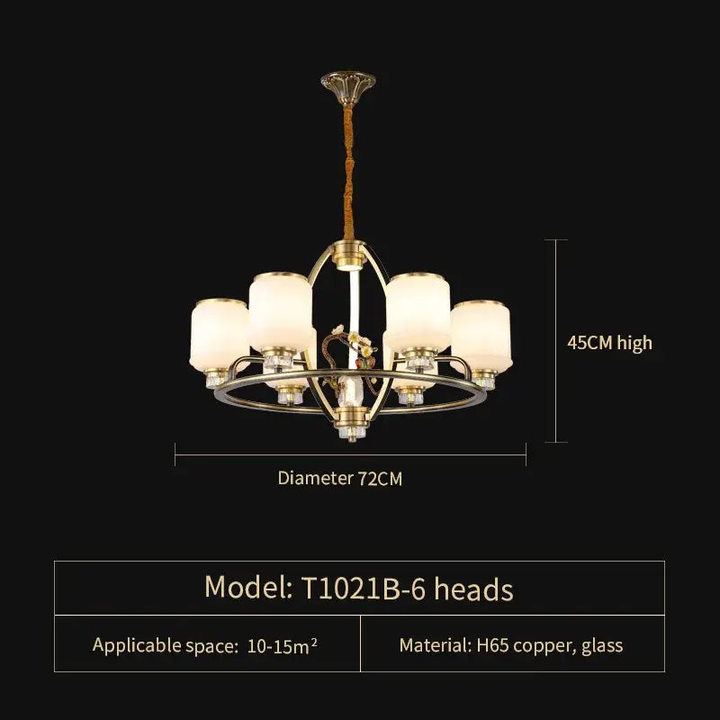 Modern black & gold luxe jade chandelier for living room hall