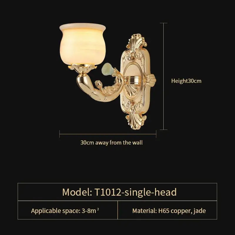 Luxe jade copper gold chandelier with frosted shades living room