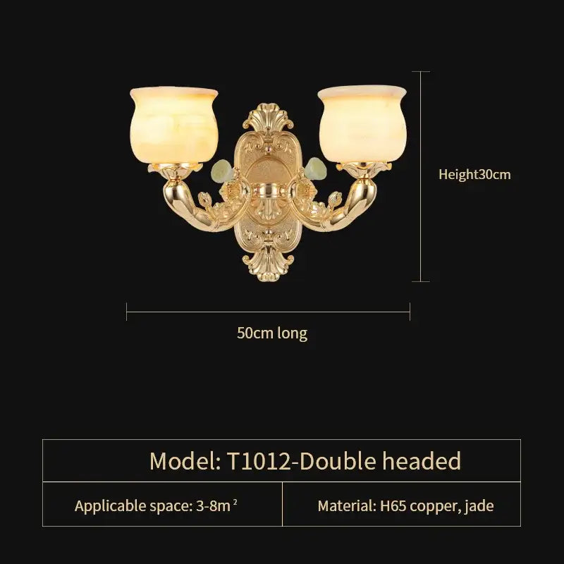 Luxe jade copper gold chandelier with frosted shades living room