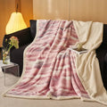 Luxe leopard rabbit fur blanket – living room plush throw