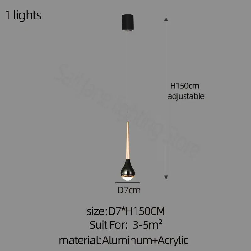 Decorbites luxe loft black & gold chandelier living room pendant light