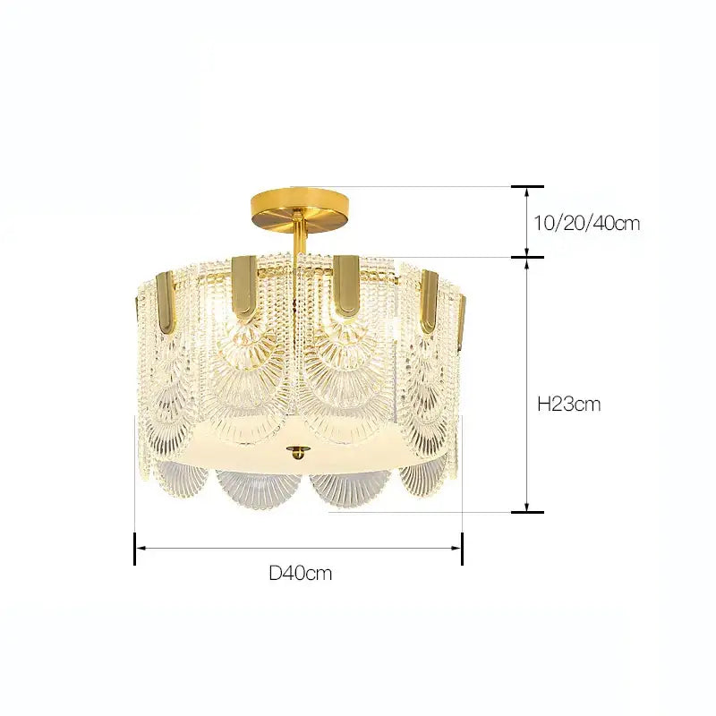 Luxe palace ceiling chandelier gold crystal light for dining room