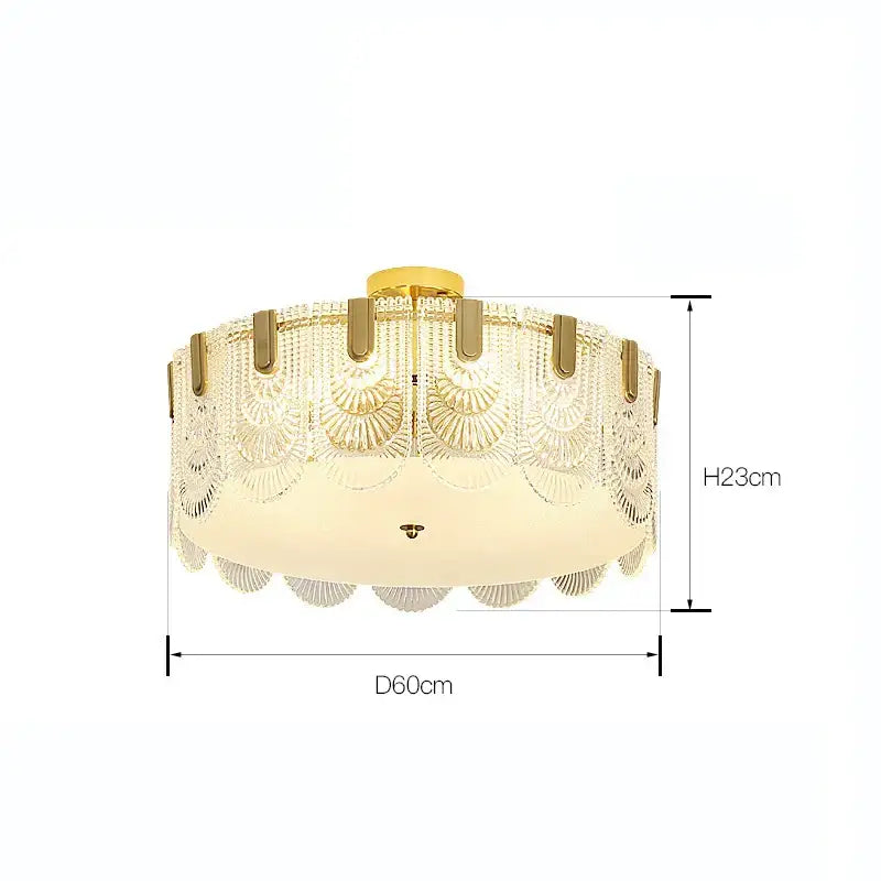 Luxe palace ceiling chandelier gold crystal light for dining room