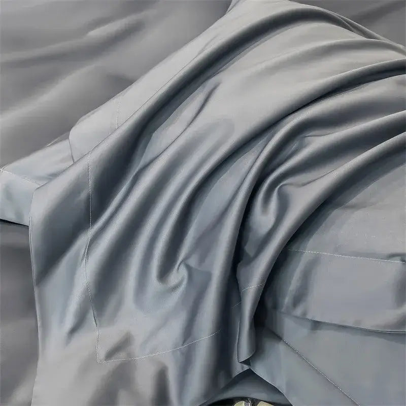 Slate blue egyptian cotton duvet cover set bedroom bedding