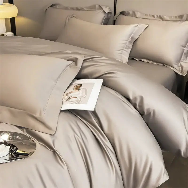 Slate blue egyptian cotton duvet cover set bedroom bedding