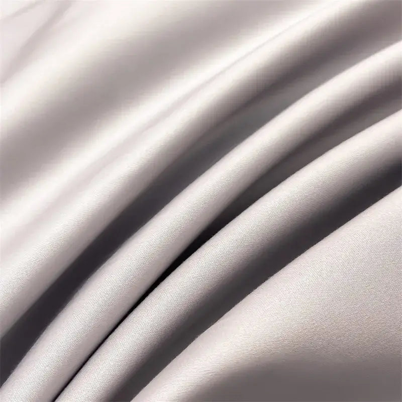 Luxurious white satin egyptian cotton duvet cover bedroom bedding