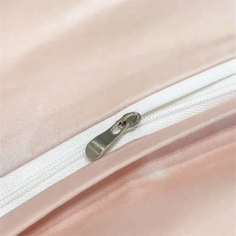 Luxurious white satin egyptian cotton duvet cover bedroom bedding