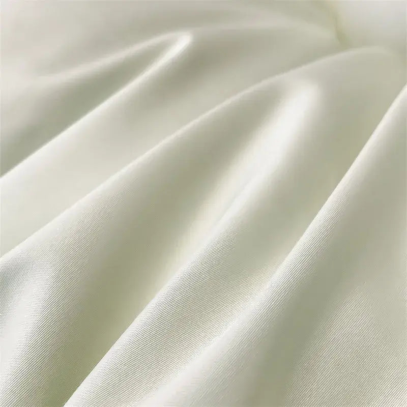Luxurious gray satin piece duvet cover bedroom bedding set