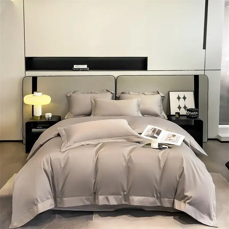 Sage green satin 1000tc duvet cover bedroom bedding set