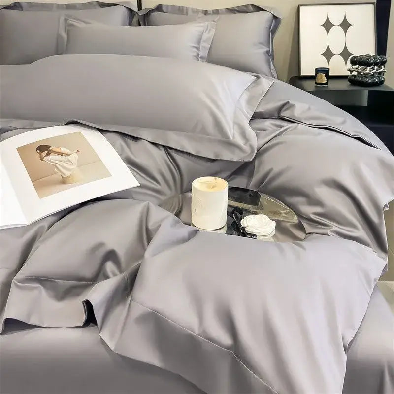 Sage green satin 1000tc duvet cover bedroom bedding set