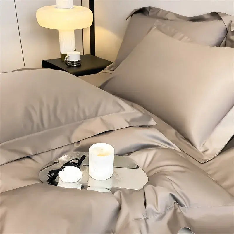 Sage green satin 1000tc duvet cover bedroom bedding set
