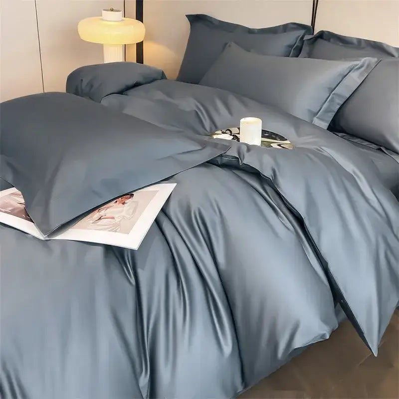 Sage green satin 1000tc duvet cover bedroom bedding set