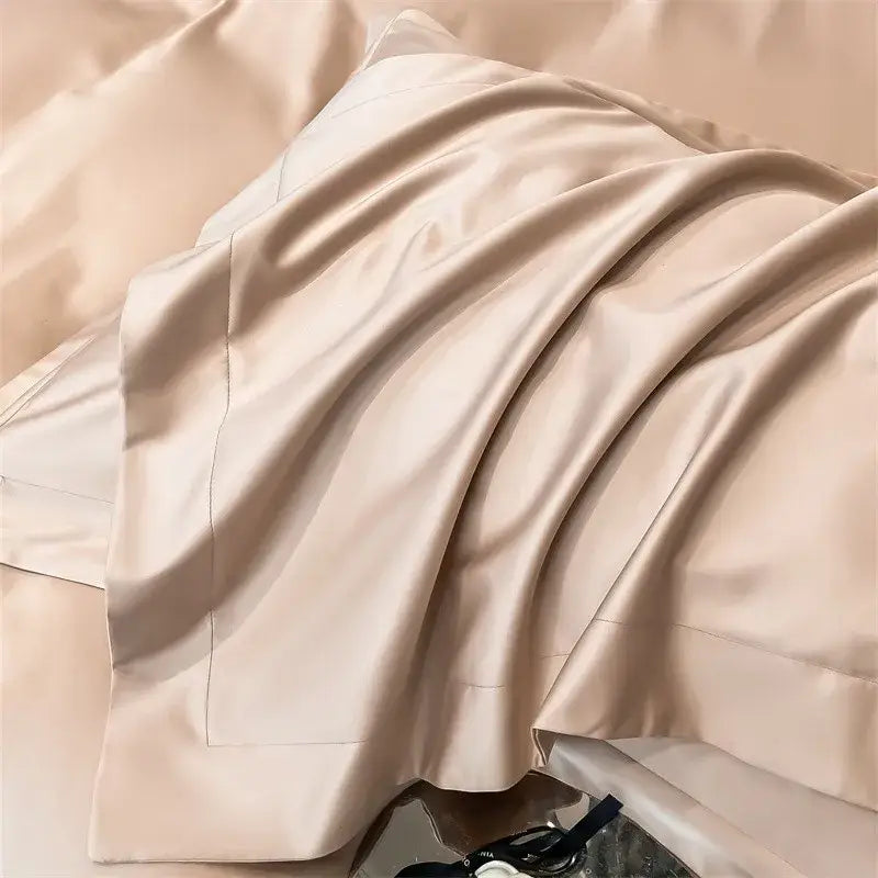Lavender satin duvet cover set bedroom egyptian cotton bedding