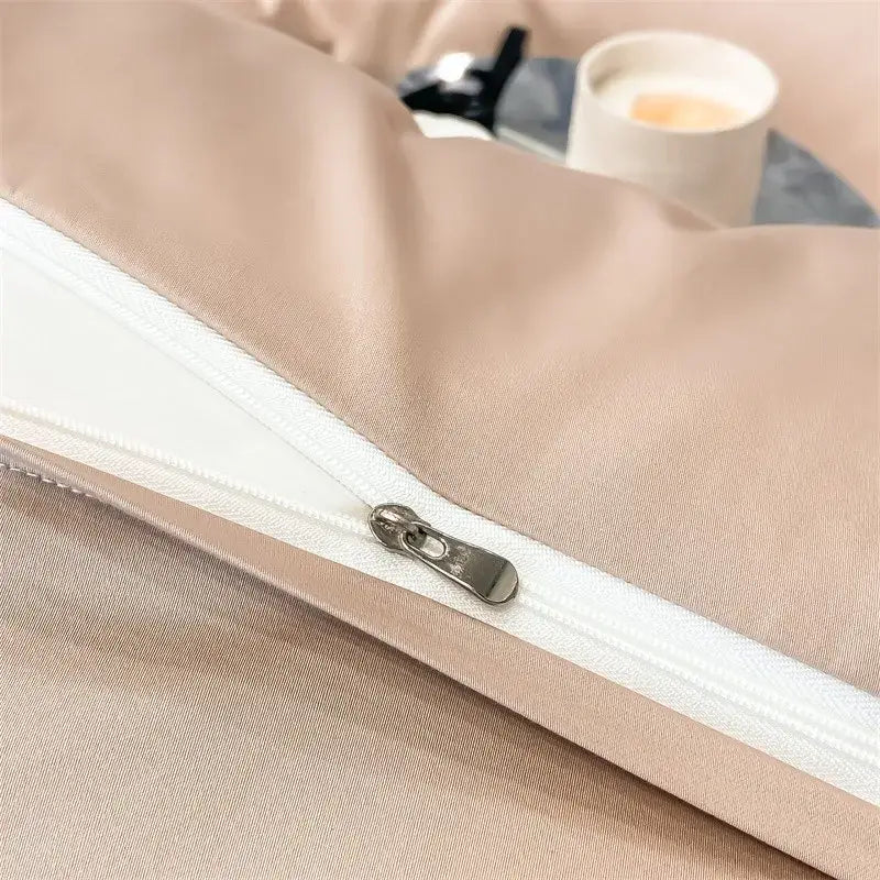 Lavender satin duvet cover set bedroom egyptian cotton bedding