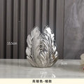 Luxurious gold ceramic feather vase white & gold living room decor