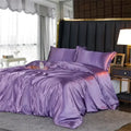 Luxurious purple satin bedding set – bedroom mulberry silk duvet cover