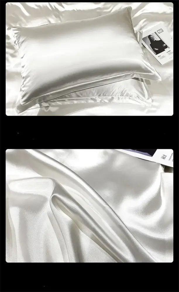 Copper & gold satin duvet cover bedding set bedroom luxury