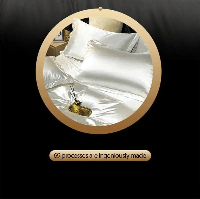Luxurious dark green satin bedding set bedroom duvet cover