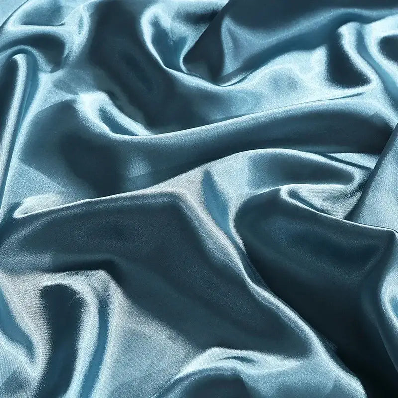 Luxurious emerald green satin duvet cover set bedroom bed sheet