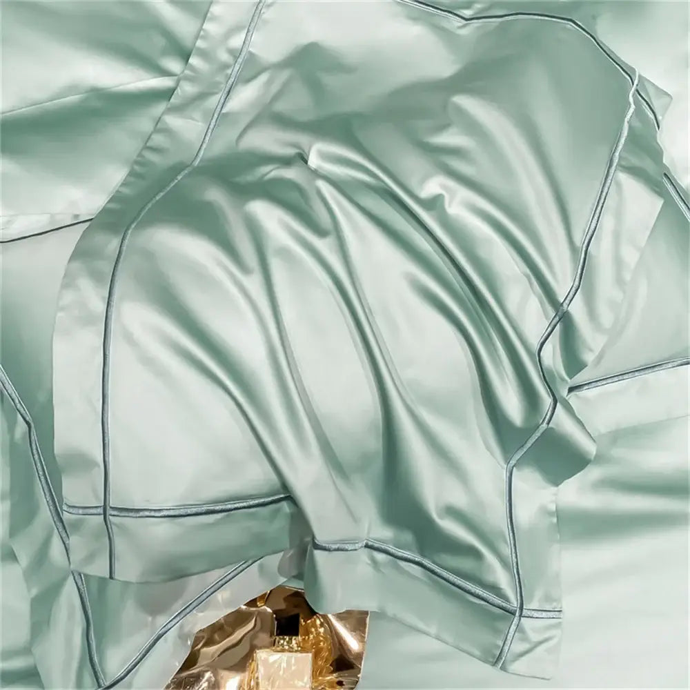 Luxurious navy & gold egyptian cotton duvet cover bedding set bedroom