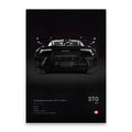 Modern black luxury car canvas wall art bedroom decor