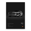 Modern silver sports car canvas wall art – living room decor
