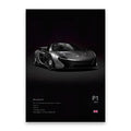 Modern black sports car canvas wall art living room decor