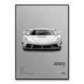 Modern monochrome hypercar canvas wall art living room decor