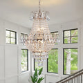 Luxury retro crystal chandelier brass dining room 7-light fixture