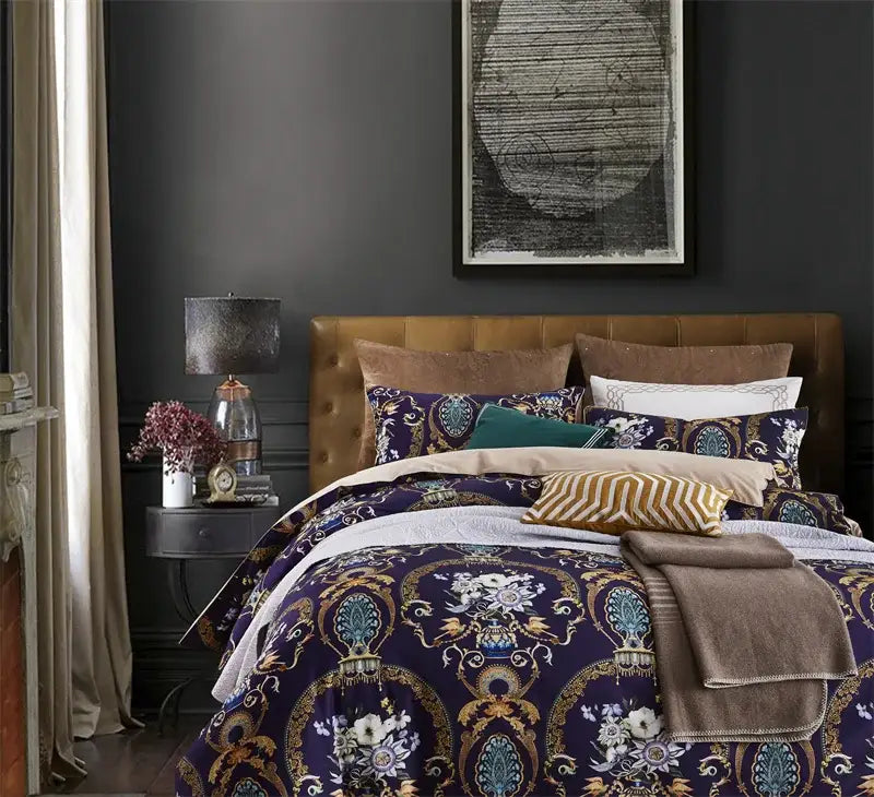 Pastel marine egyptian cotton duvet cover – bedroom bedding set