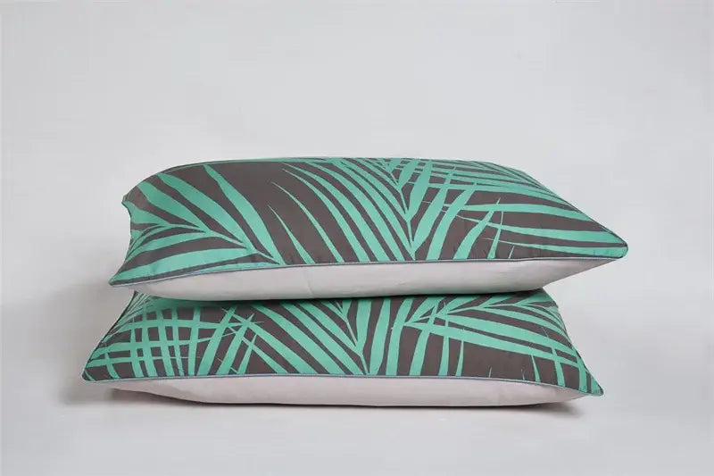 Luxury flamingo and leaf egyptian cotton duvet cover bedroom set