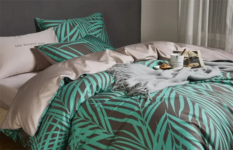 Luxury navy & gold floral paisley duvet cover bedroom bedding set