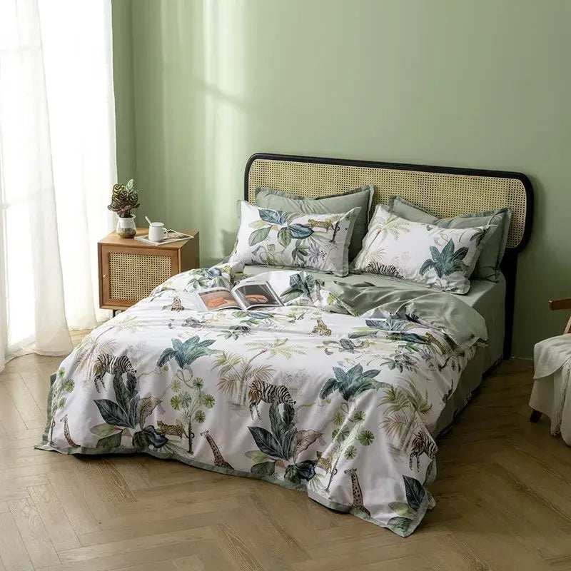 Luxury navy & gold floral paisley duvet cover bedroom bedding set