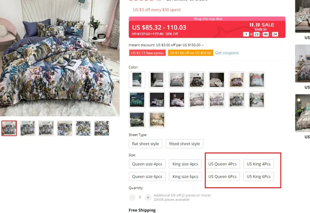 Luxury teal & pink flamingo leaf duvet cover – bedroom bedding set
