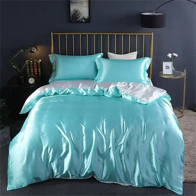 Luxury yellow mulberry silk bedding set bedroom duvet cover