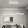 Modern white wavy led pendant light luxury nordic chandeliers dining room