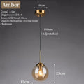 Luxury nordic led chandelier with amber and smoked glass dining room
