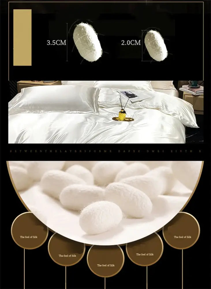 Luxury silver satin silk bedding set bedroom duvet cover