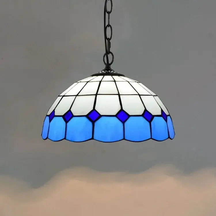 Tiffany style rose stained glass pendant light dining room
