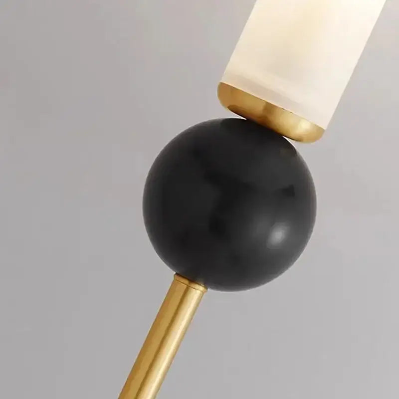 Modern gold & black marble sconce bedroom wall light