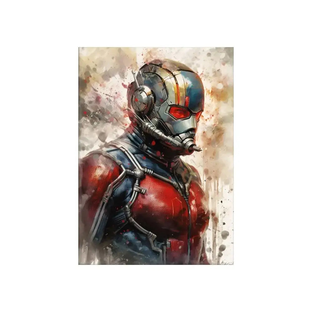 Vibrant stylized superhero canvas wall art for kids bedroom