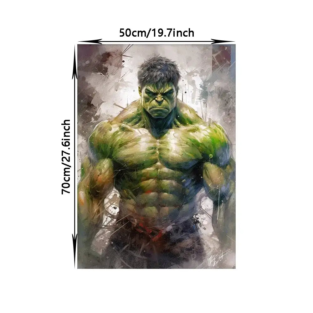Vibrant stylized superhero canvas wall art for kids bedroom