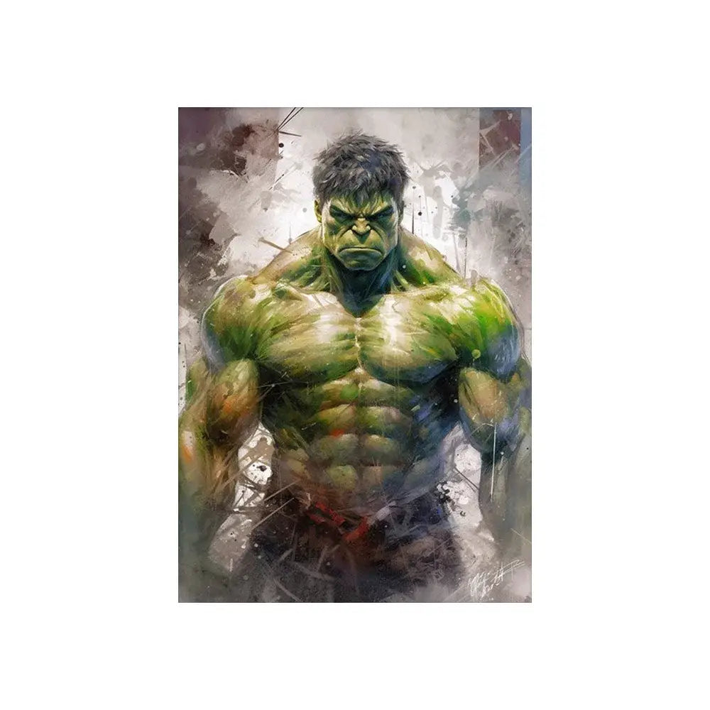 Vibrant stylized superhero canvas wall art for kids bedroom