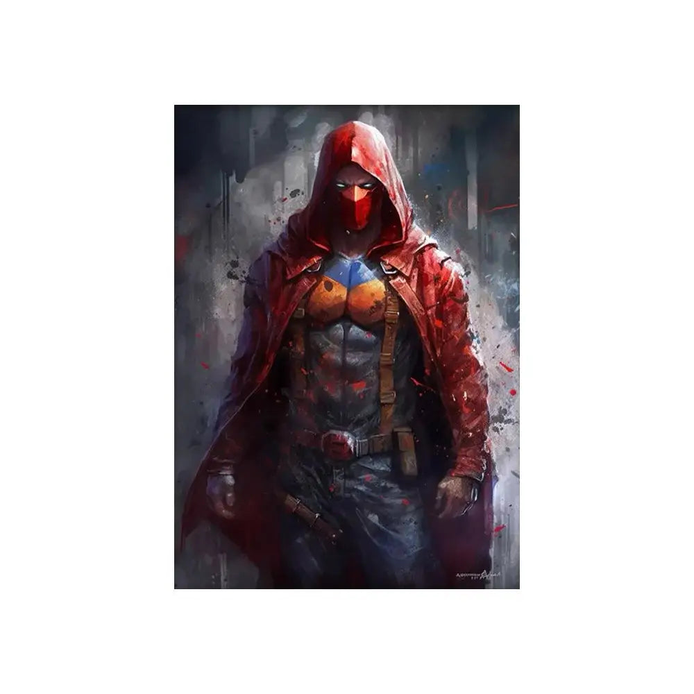 Vibrant stylized superhero canvas wall art for kids bedroom