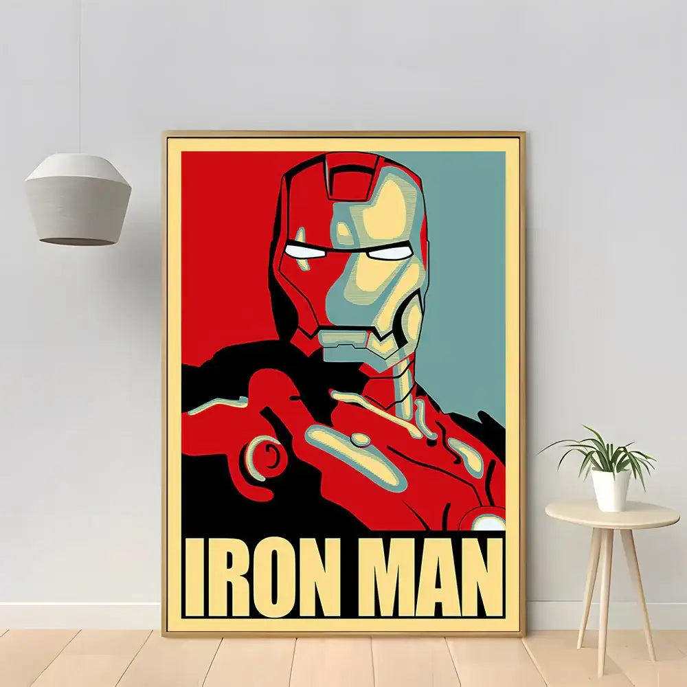 Marvel iron man red & gold diamond painting bedroom wall decor
