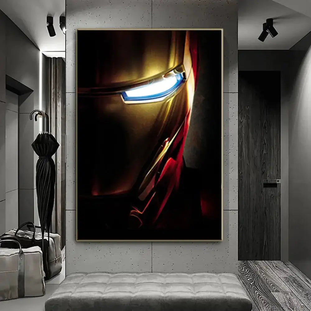 Marvel iron man red & gold diamond painting bedroom wall decor