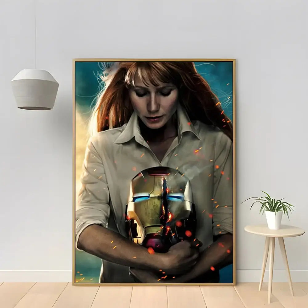 Marvel iron man red & gold diamond painting bedroom wall decor