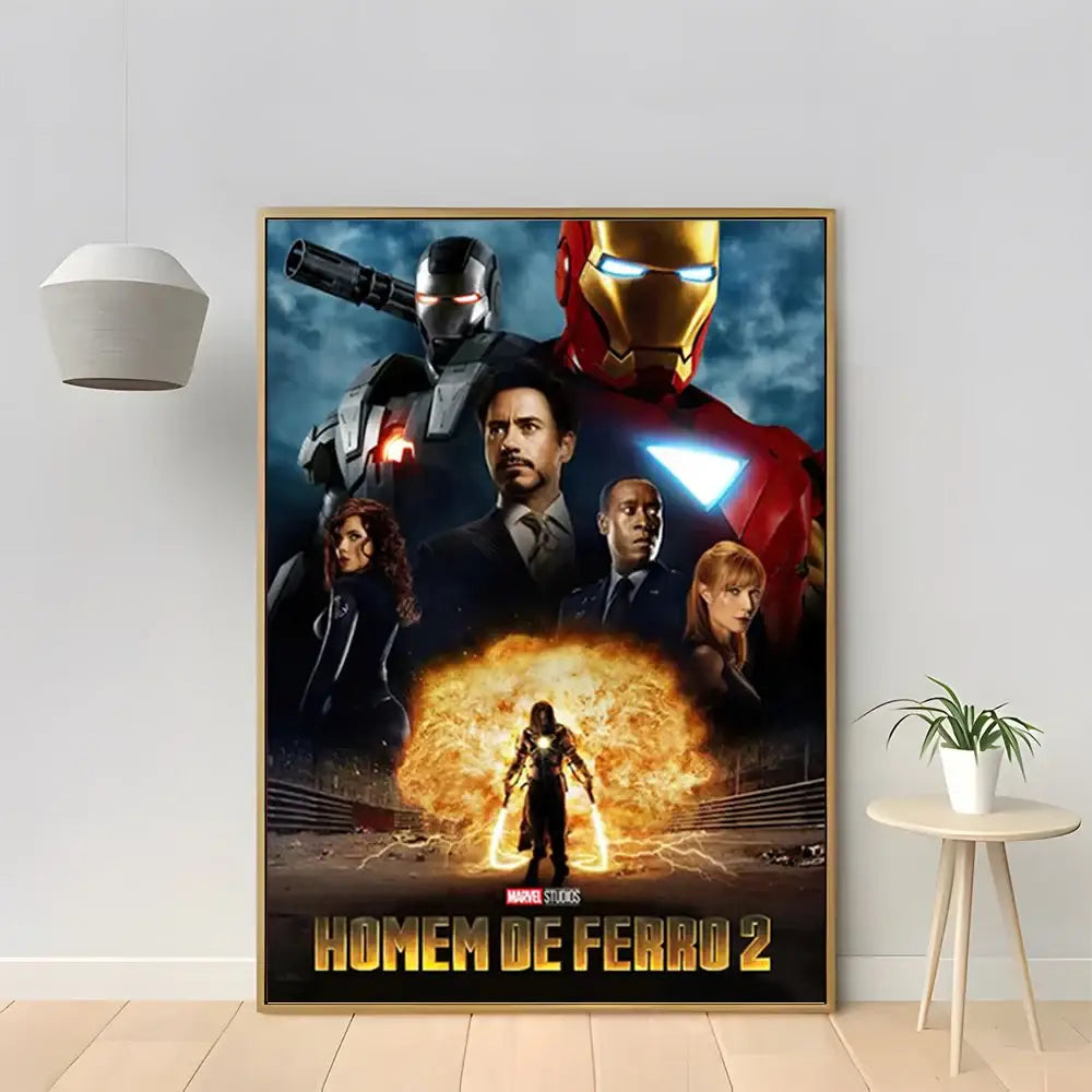 Marvel iron man red & gold diamond painting bedroom wall decor