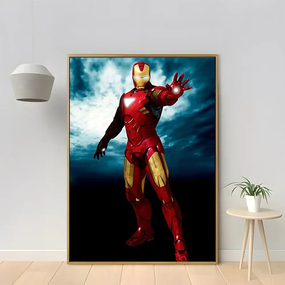 Marvel iron man red & gold diamond painting bedroom wall decor