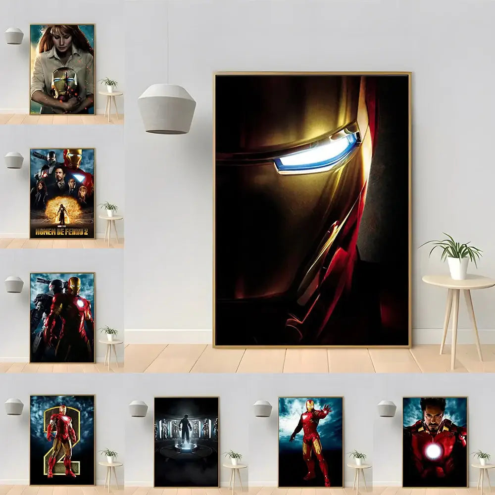 Marvel iron man red & gold diamond painting bedroom wall decor